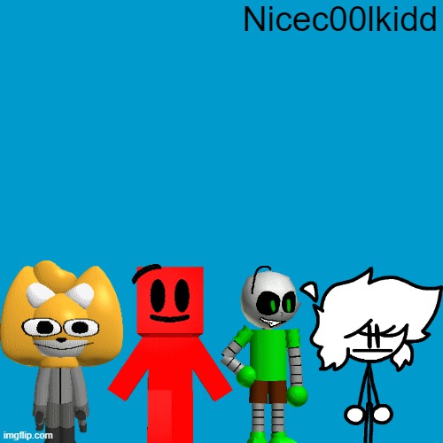 Nicec00lkidd but Weezer | Nicec00lkidd | image tagged in blank weezer blue album edit | made w/ Imgflip meme maker