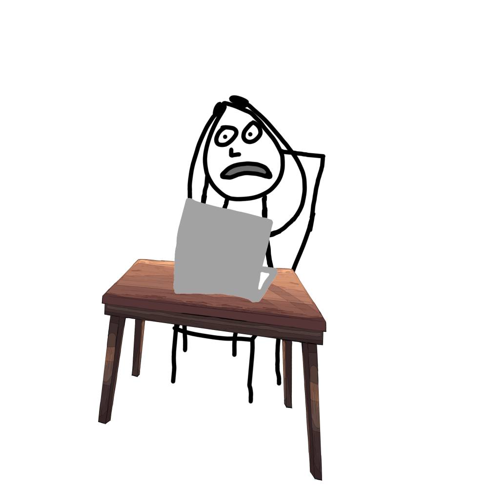 a guy shocked when searching up Blank Meme Template