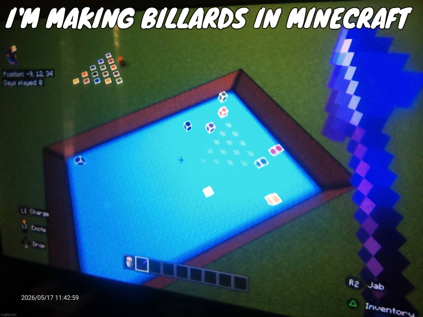 I remembe when this update was announced everyone was saying its bad before it even got previews. Now people are saying its good | I'm making billards in Minecraft | made w/ Imgflip meme maker