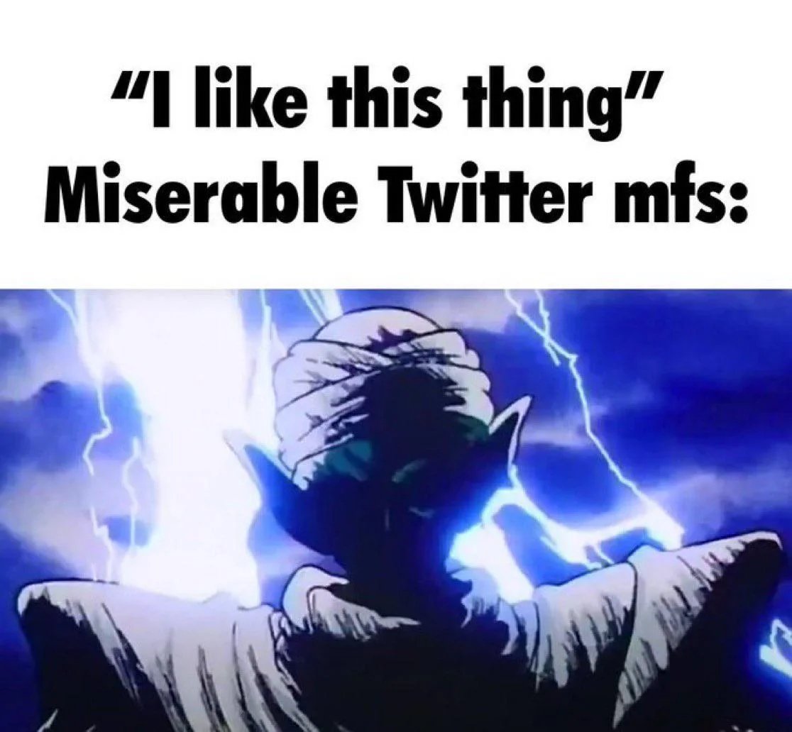 High Quality “I like this thing” Miserable Twitter mfs: Blank Meme Template