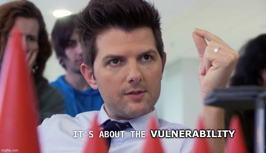 It’s about the Vulnerability | Vulnerability | image tagged in it's about the cones | made w/ Imgflip meme maker