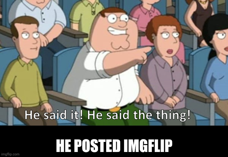 He posted Imgflip | image tagged in he said the thing | made w/ Imgflip meme maker