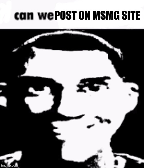 Can we blank | post on msmg site | image tagged in can we blank | made w/ Imgflip meme maker