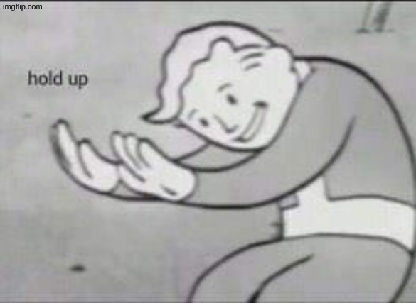 Fallout Hold Up | image tagged in fallout hold up | made w/ Imgflip meme maker
