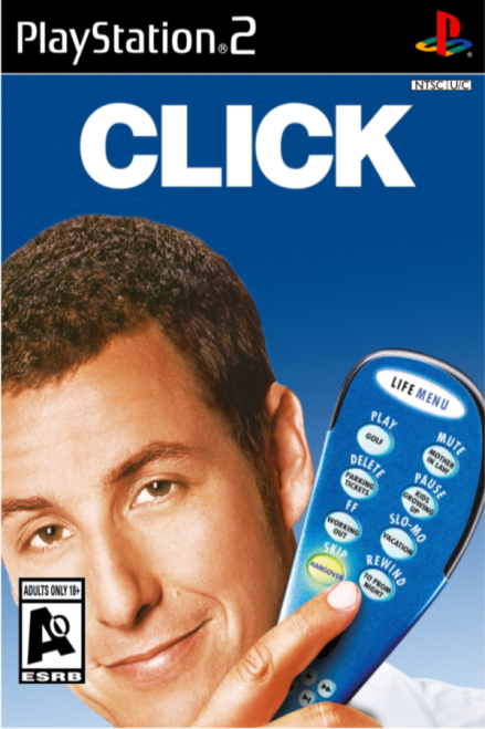 Adam Sandler's click the video game for Playstation 2 Blank Meme Template