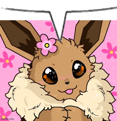 Eevee Speechbubble Blank Meme Template