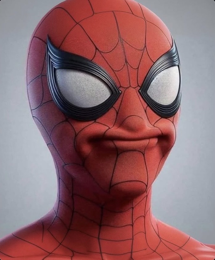 Pursed lip spider man Blank Meme Template