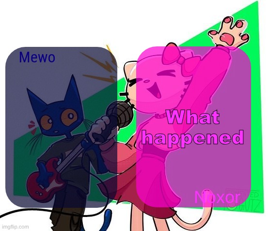 Mewo and Noxor's temp | What happened | image tagged in mewo and noxor's temp | made w/ Imgflip meme maker