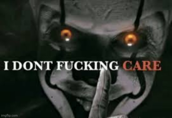image tagged in i dont fucking care | made w/ Imgflip meme maker