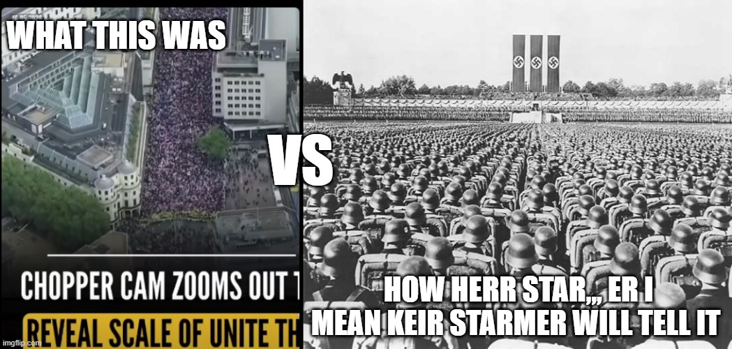 what this was; vs; how herr star,,, er i mean keir starmer will tell it | made w/ Imgflip meme maker