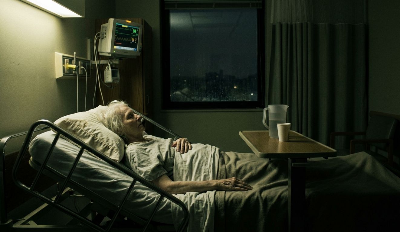 Dying old lady in hospital Blank Meme Template
