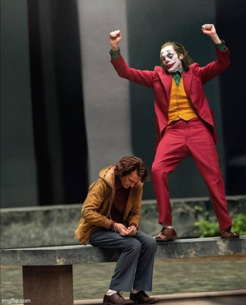 Joker two moods | image tagged in joker two moods | made w/ Imgflip meme maker