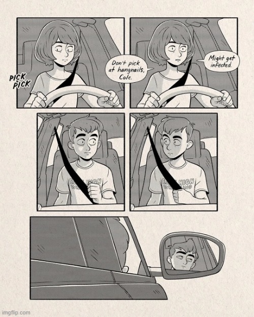 image tagged in car,mom,hangnail,pick,picking,stop | made w/ Imgflip meme maker