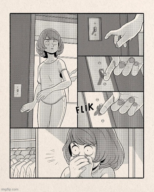 image tagged in mom,bedroom,light switch,shocked | made w/ Imgflip meme maker