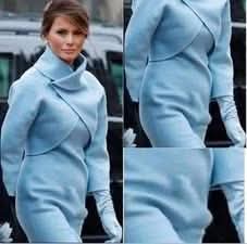Melania trump with a package Blank Meme Template