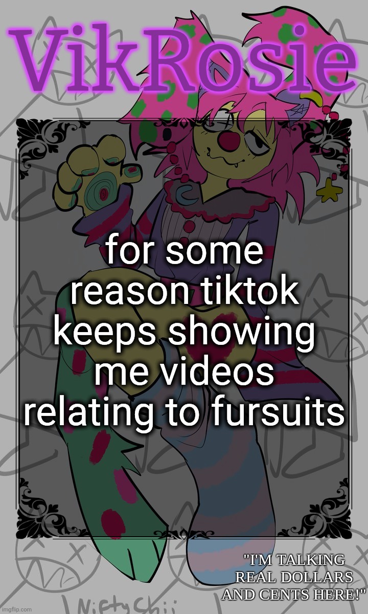 I dont even know why i have not interacted with ANYTHING relating to furries on Tiktok | for some reason tiktok keeps showing me videos relating to fursuits | image tagged in rose's stomach book temp | made w/ Imgflip meme maker