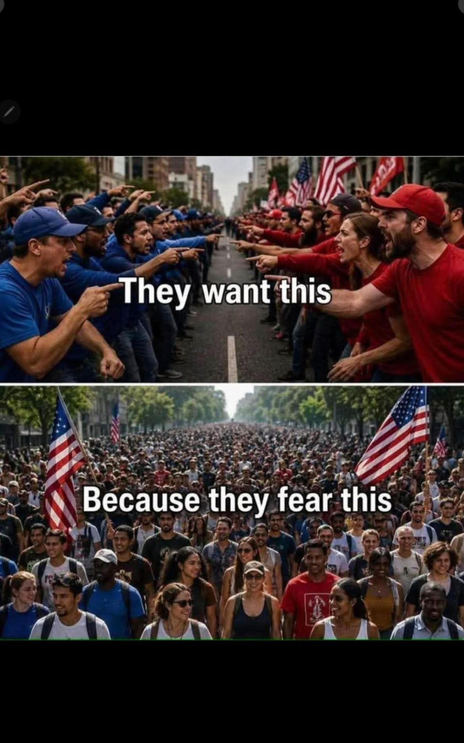 One united front Blank Meme Template