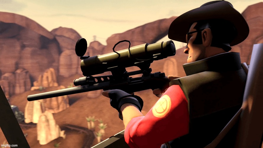 image tagged in tf2 sniper pre-template | made w/ Imgflip meme maker