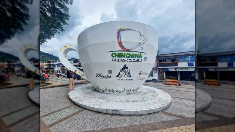 World's Largest coffee cup Blank Meme Template
