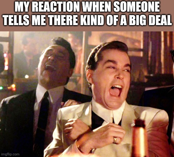 Big Deal | My reaction when someone tells me there kind of a big deal | image tagged in memes,good fellas hilarious,funny memes | made w/ Imgflip meme maker