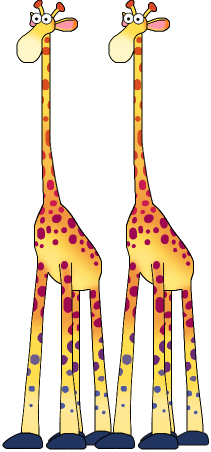 Twins giraffes Blank Meme Template