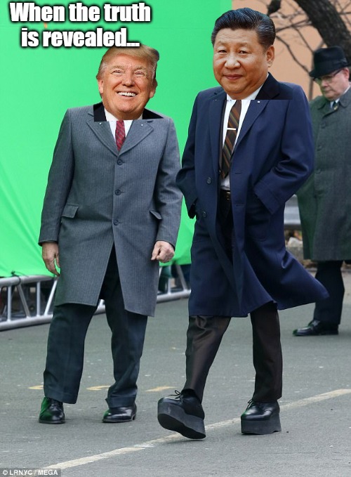 Xi, President of the largest slave owning nation in the world needs a lift. | When the truth is revealed... | image tagged in deniro | made w/ Imgflip meme maker