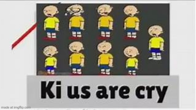 Ki Us Are Cry | image tagged in ki us are cry | made w/ Imgflip meme maker