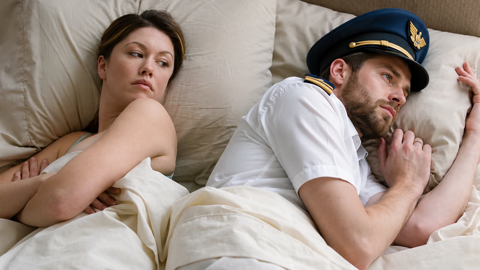 Skycards man thinking about other women Blank Meme Template