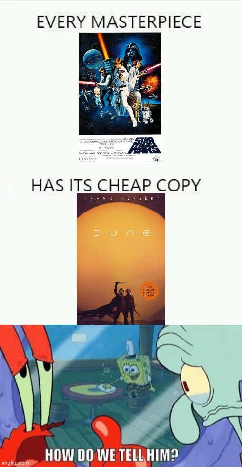 image tagged in every masterpiece has its cheap copy larger | made w/ Imgflip meme maker