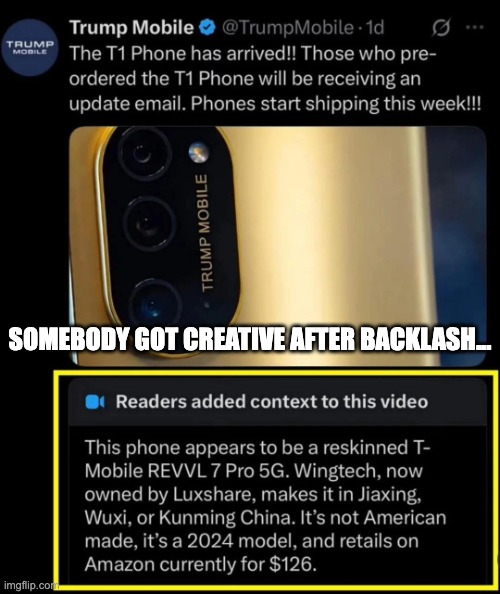 … | somebody got creative after backlash... | made w/ Imgflip meme maker