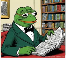 Smart pepe Blank Meme Template