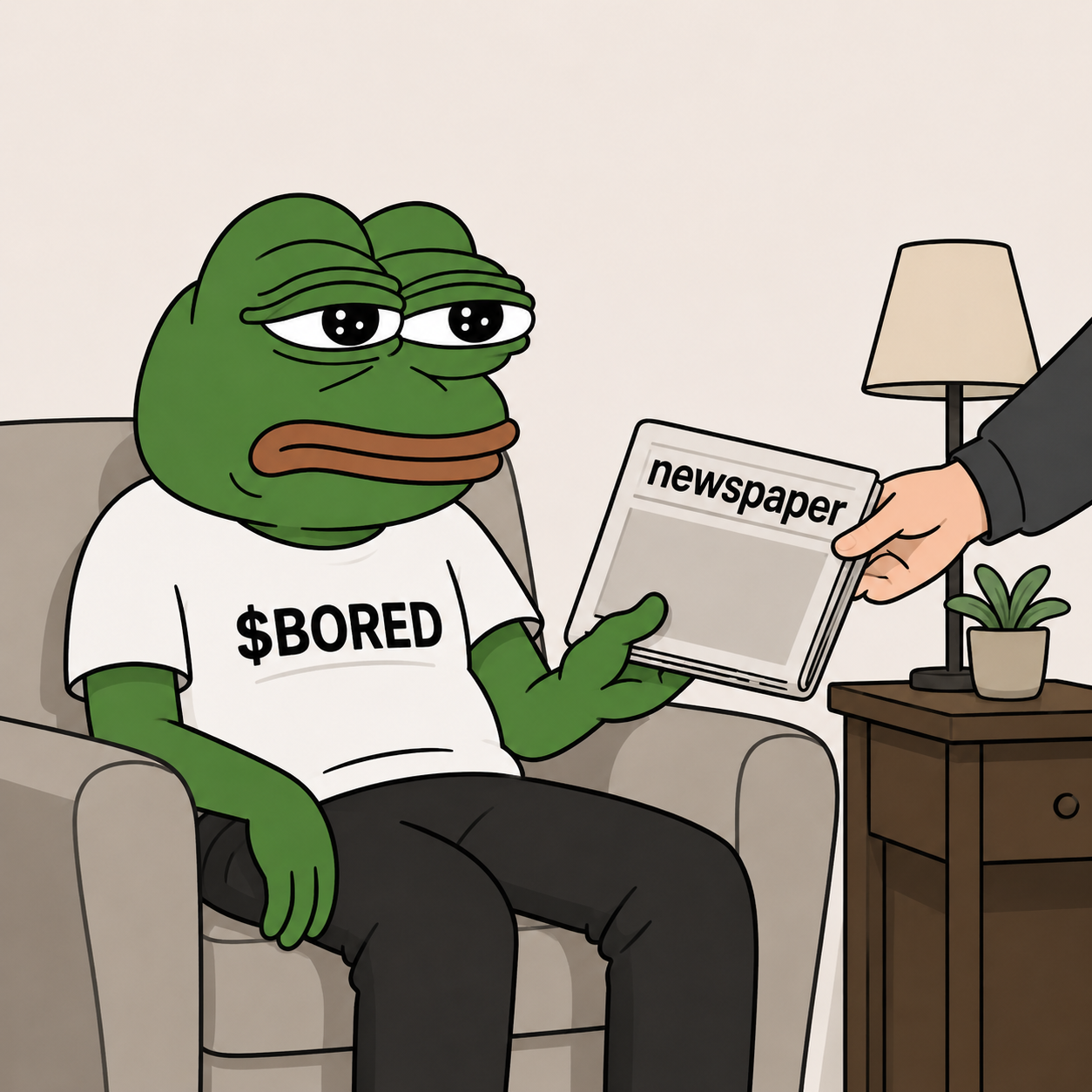 $bored Blank Meme Template