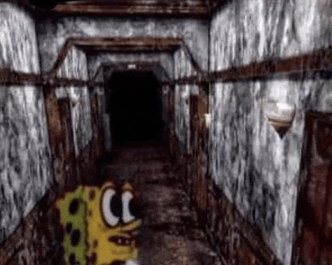 SpongeBob Hallway Blank Meme Template