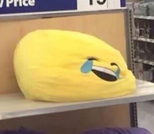 Laughing crying emoji pillow Blank Meme Template