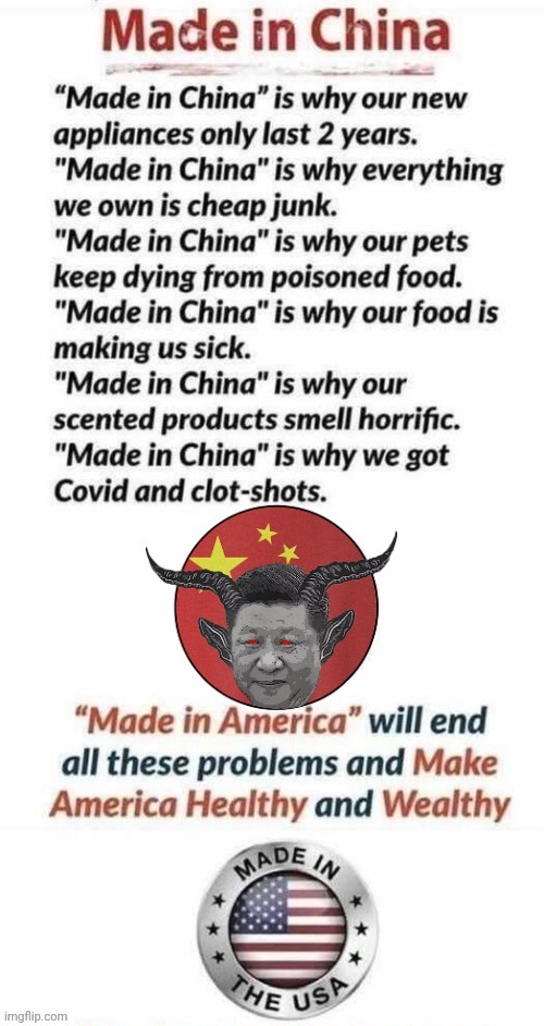 Made in the Enemy Camp | image tagged in xi jinping china enemy,enemy | made w/ Imgflip meme maker