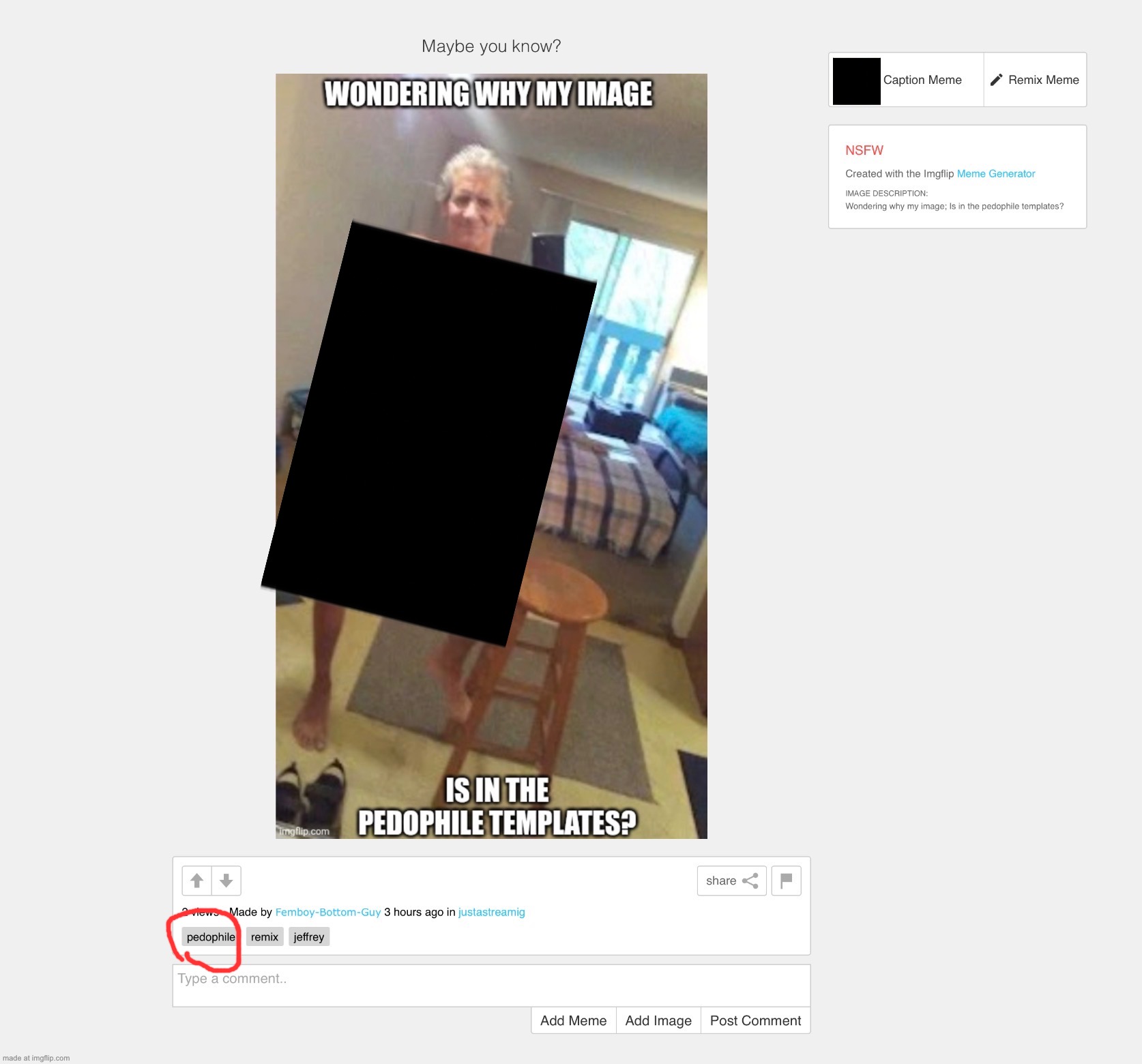 jeffrey is still active sadly | made w/ Imgflip meme maker