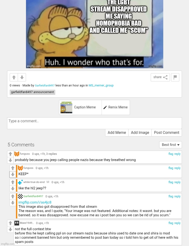 I might be comment banned, but I can still archive information at least | made w/ Imgflip meme maker