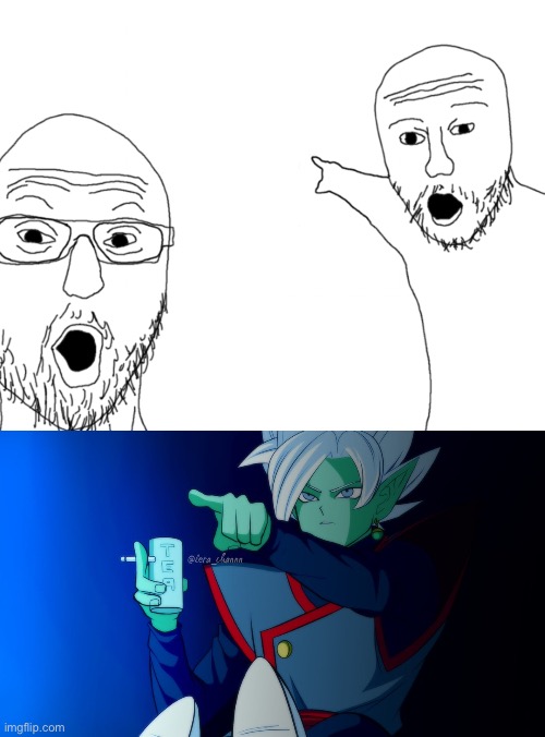 image tagged in soyjak pointing,zamasu says that right there | made w/ Imgflip meme maker