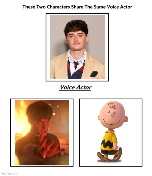 Will Byers and Charlie Brown | image tagged in same voice actor,stranger things,charlie brown,peanuts,memes | made w/ Imgflip meme maker