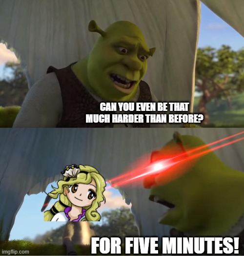 Touhou 20 Extra Boss Difficulty | Can you even be that much harder than before? FOR FIVE MINUTES! | image tagged in shrek for five minutes | made w/ Imgflip meme maker