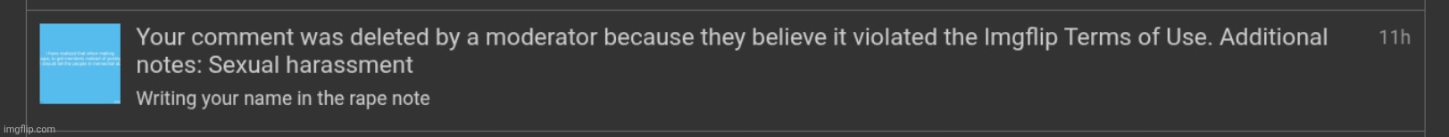Mf this is msmg, people make jokes like this constantly (the mods really wanted a excuse to ban him) | made w/ Imgflip meme maker
