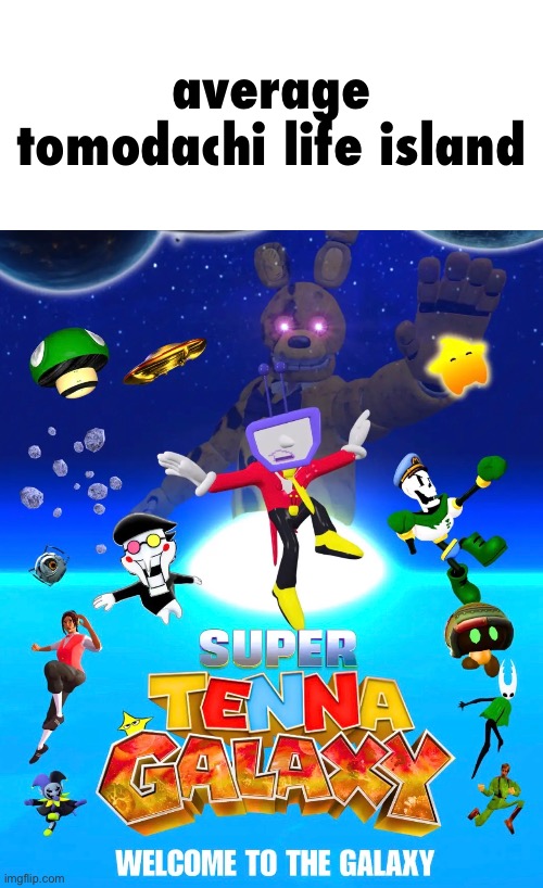WE would get this game | average tomodachi life island | image tagged in tomodachi life,i hate knitters | made w/ Imgflip meme maker