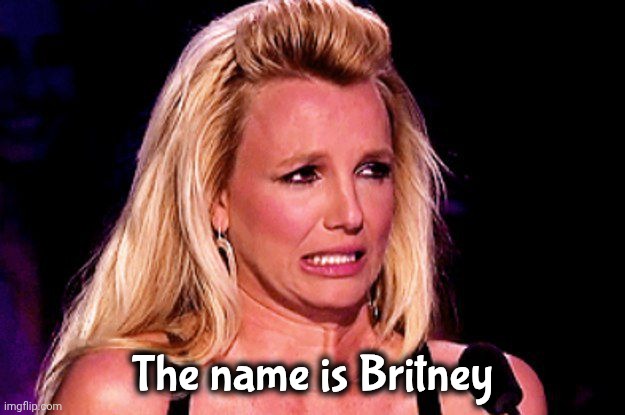 The name is Britney | image tagged in britney spears | made w/ Imgflip meme maker
