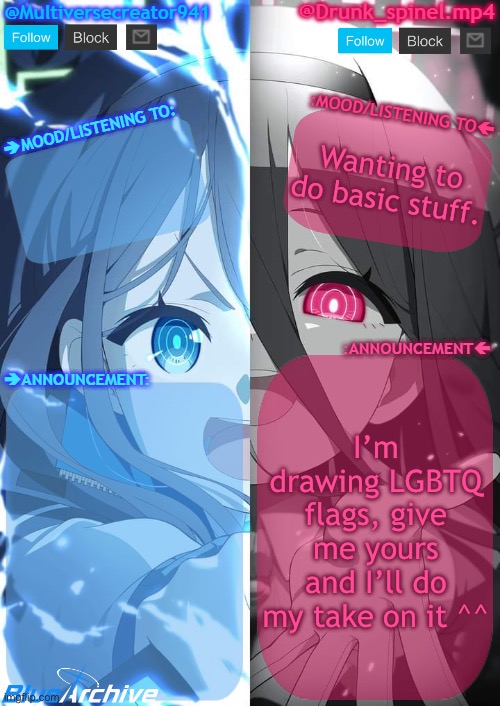 Happy early Pride! | Wanting to do basic stuff. I’m drawing LGBTQ flags, give me yours and I’ll do my take on it ^^ | image tagged in spinel and mc941 shared announcement template | made w/ Imgflip meme maker