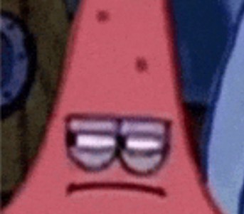 Patrick suspicious face Blank Meme Template