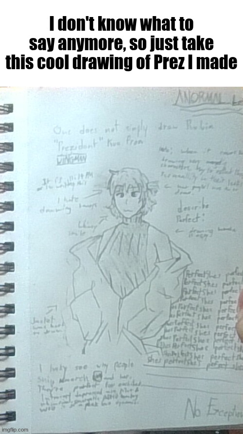 I don't know what to say anymore, so just take this cool drawing of Prez I made | image tagged in prez drawing png | made w/ Imgflip meme maker
