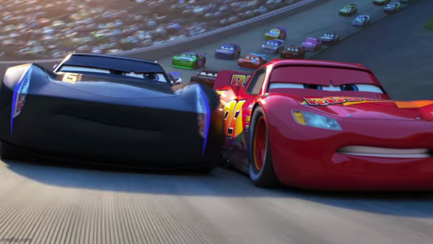 Lightning McQueen vs Jackson Storm | image tagged in lightning mcqueen vs jackson storm | made w/ Imgflip meme maker