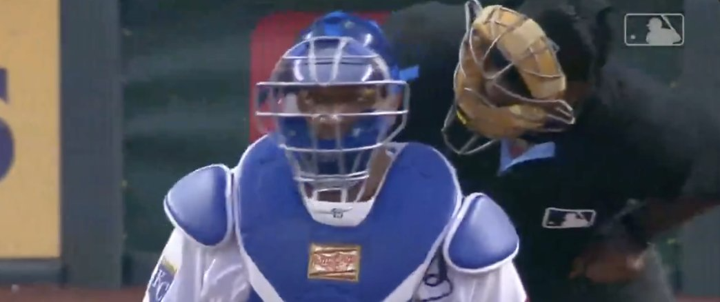 Umpire Staring at Catcher Blank Meme Template