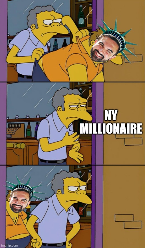 Throwing Out | Ny
Millionaire | image tagged in throwing out | made w/ Imgflip meme maker