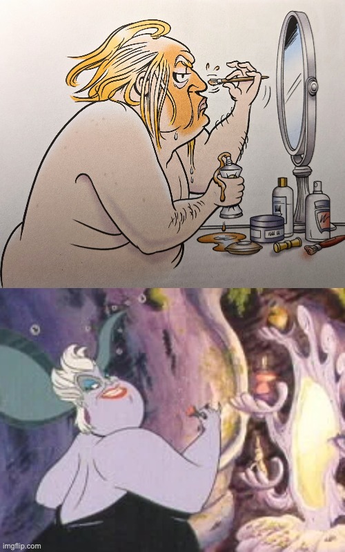 image tagged in trump,ursula,villains,vanity | made w/ Imgflip meme maker